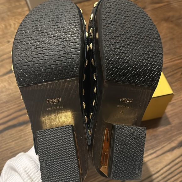 Fendi Clog Vitello Nero - Picture 4 of 6